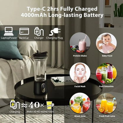 300W Portable USB Juicer Blender Cup