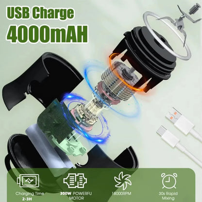 300W Portable USB Juicer Blender Cup